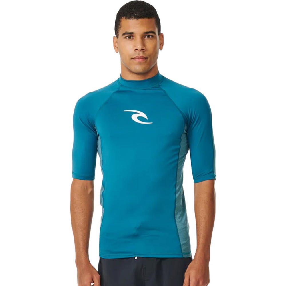 

Waves UPF Performance Short Sleeve Rash Vest - Men, Blue