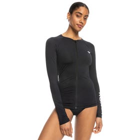 New Essentials Long Sleeve Zip-Up Rash Vest - Women