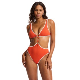 Beach Bound Ring Front One Piece - Women