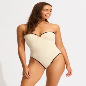 Beach Bound Ring Front Bandeau One Piece - Women