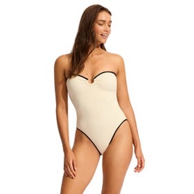 Beach Bound-Ring Front Bandeau One Piece - Women