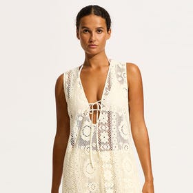Corfu Crochet Mini Cover Up - Women