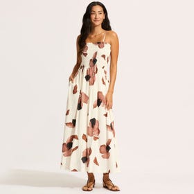 Secret Garden Shirred Maxi Dress - Women