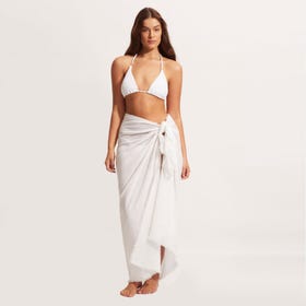 Textured Cotton Beach Wrap - Women