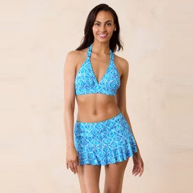 Island Cays Shell Beach Reversible Halter Bikini Top - Women