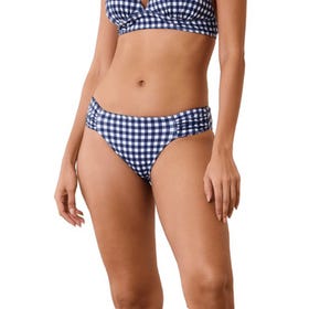 Tommy Bahama Summer Floral Reversible Hipster Bikini Bottoms In Mare Navy Rev