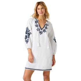St. Lucia Embroidered Tunic Dress - Women