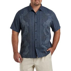 Bali Border Silk Camp Shirt - Men