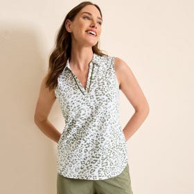 Aubrey Leopard Leisure Islandzone Polo - Women