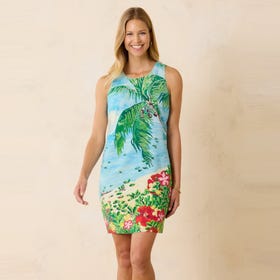 Coastal Comforts Silk Shift Dress - Women
