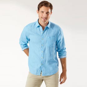 Sea Glass Breezer Linen Shirt - Men