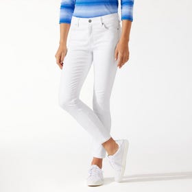 Ella Twill High-Rise Ankle Jeans - Women