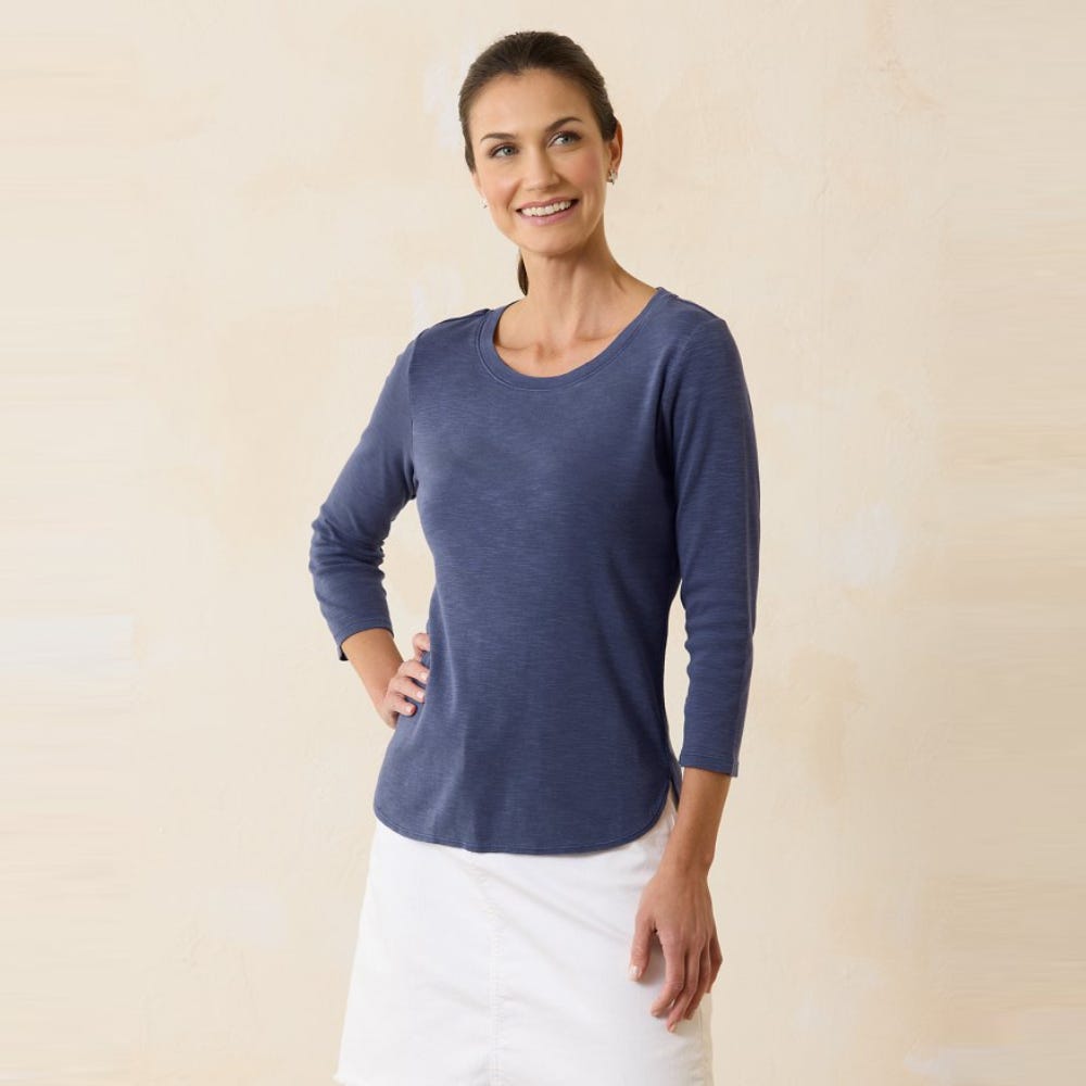 

Ashby Isles Rib 3/4-Sleeve T-Shirt - Women, Blue